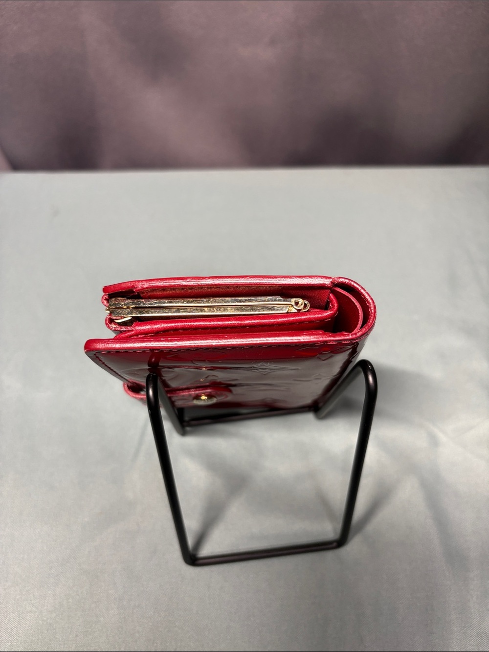 Louis Vuitton Vernis French Purse Wallet Pomme d'Amour Red M93528 - Picture 4 of 11